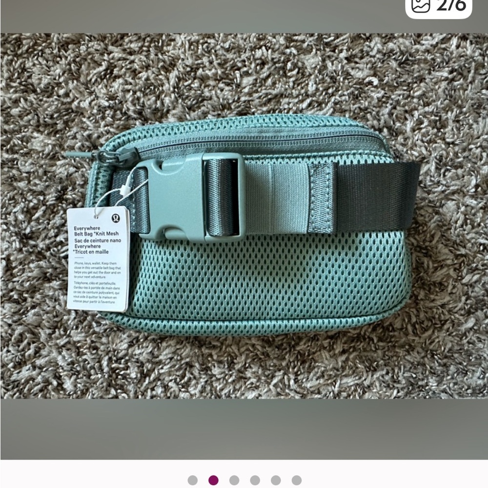 Lululemon Everywhere Knit Mesh Belt Bag 1L Crater Blue NWT - Picture 3 of 9